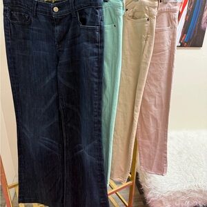 Stylish Women's Jeans - Blue, Mint, Beige, Pink